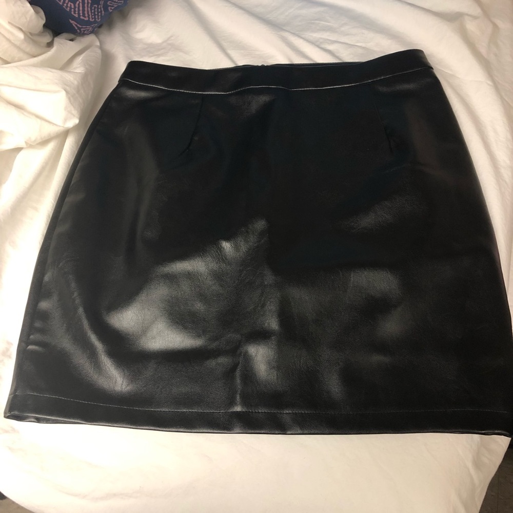 Boohoo Leather Skirt